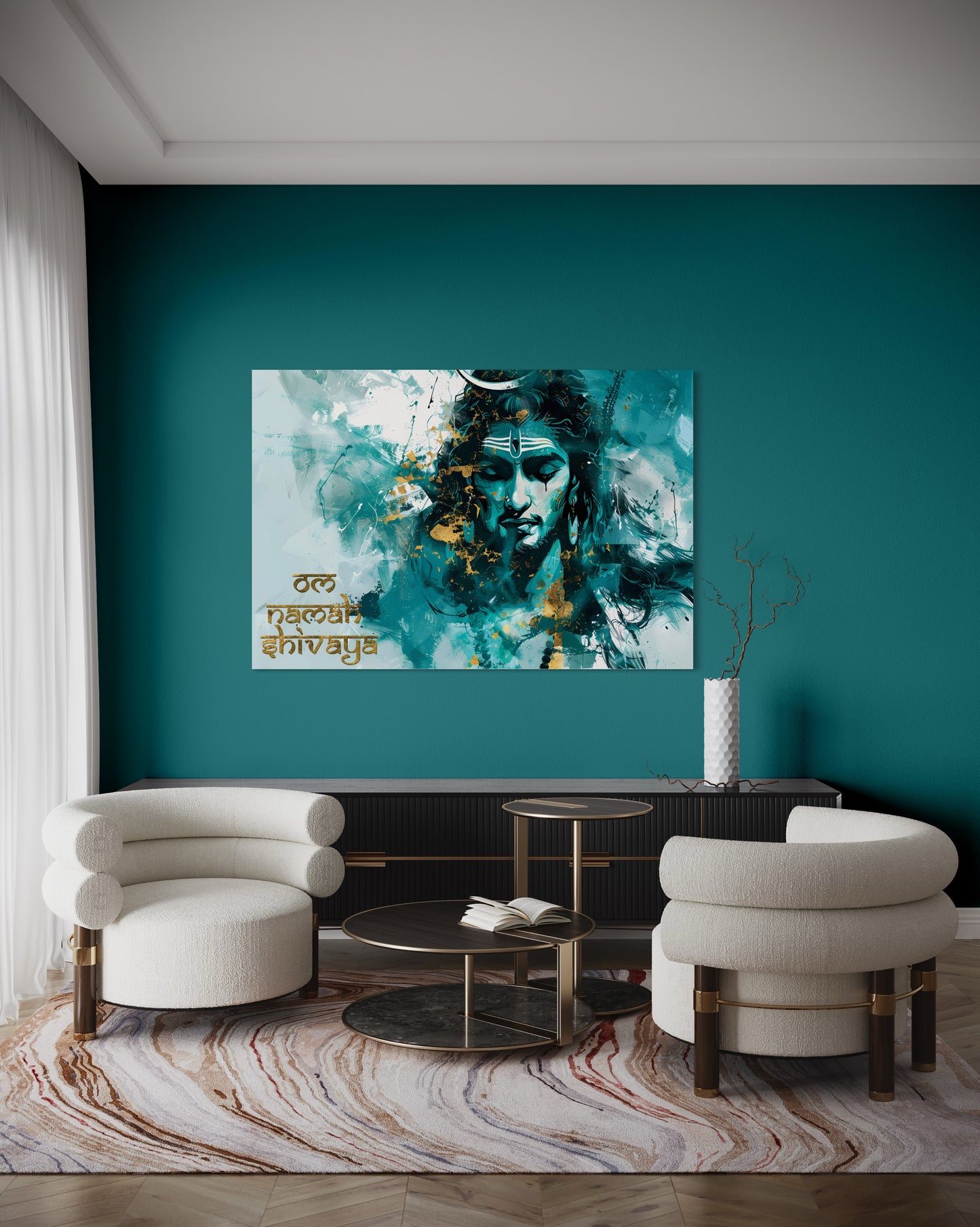 Lord Shiva Art Print : The Teal Radiance