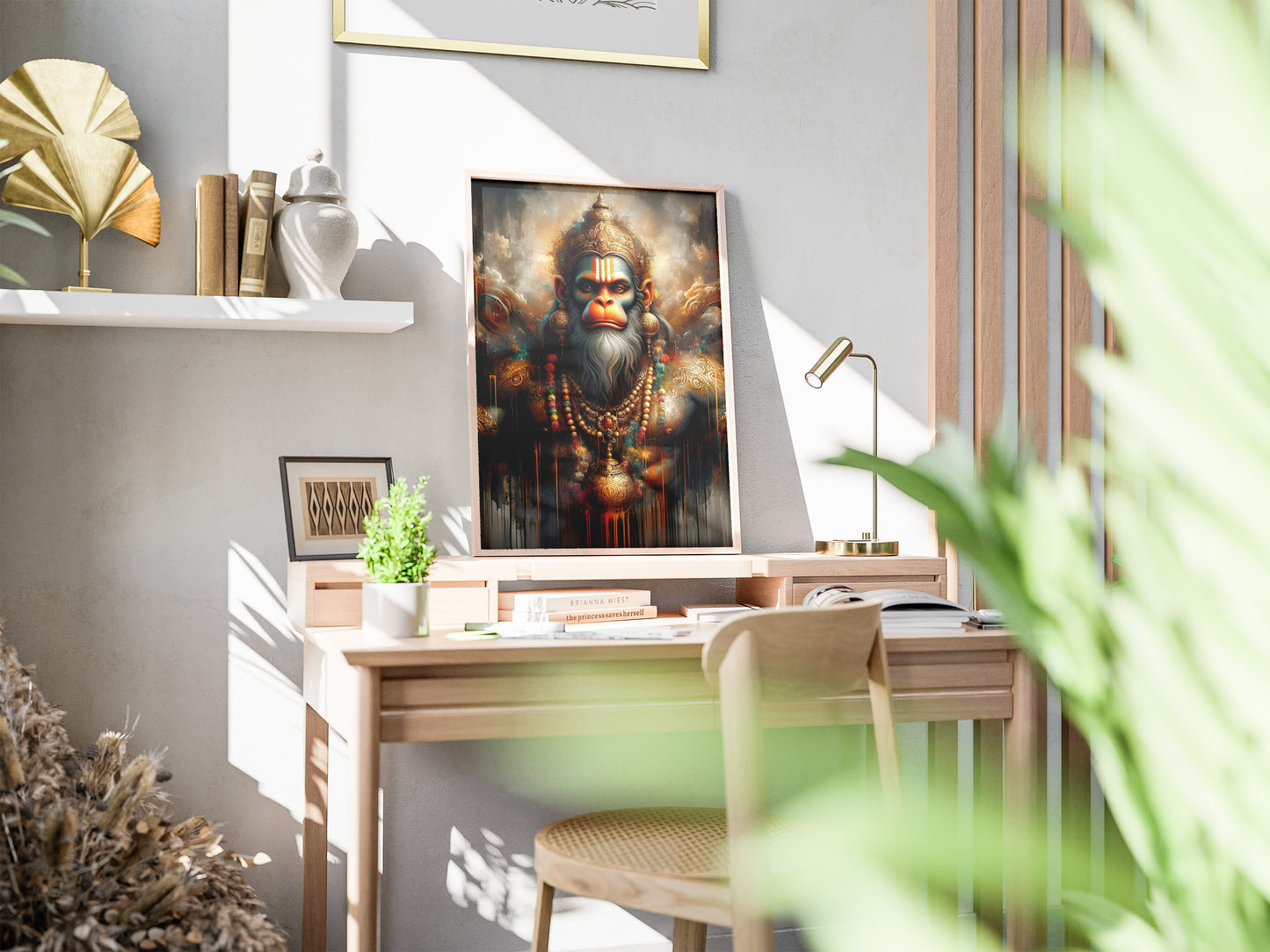 Majestic Hanuman Wall Art