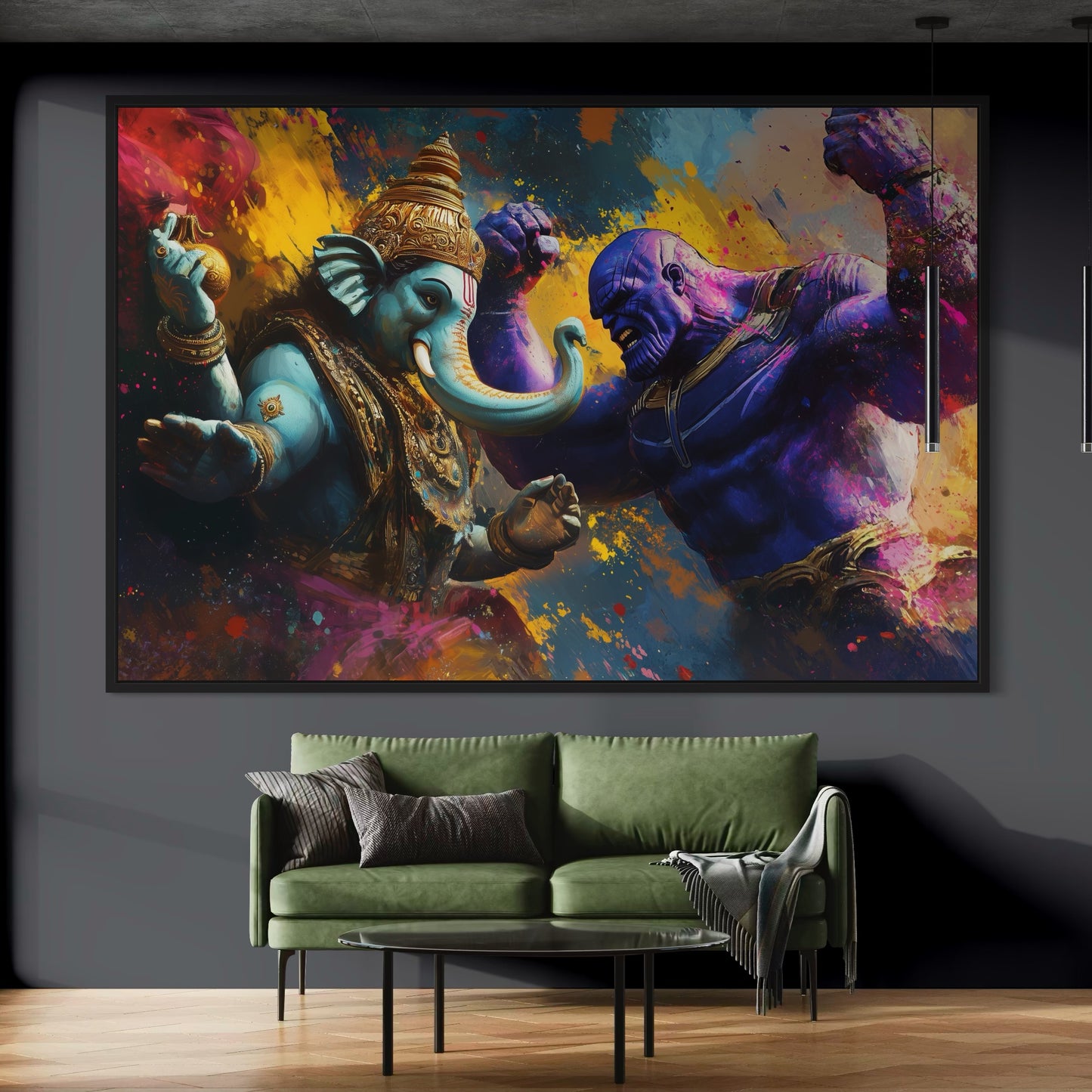 Ganesh vs Thanos A3 Poster Print