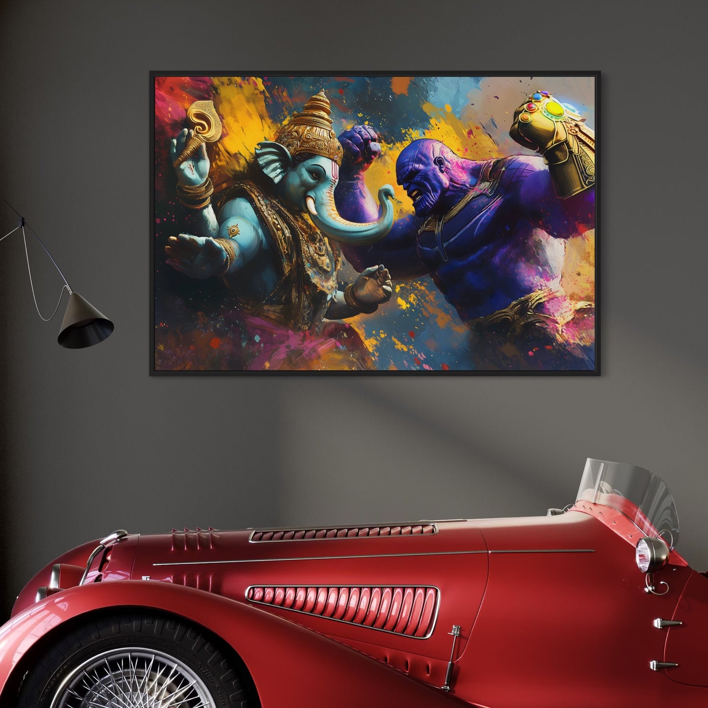 Ganesh vs Thanos A3 Poster Print
