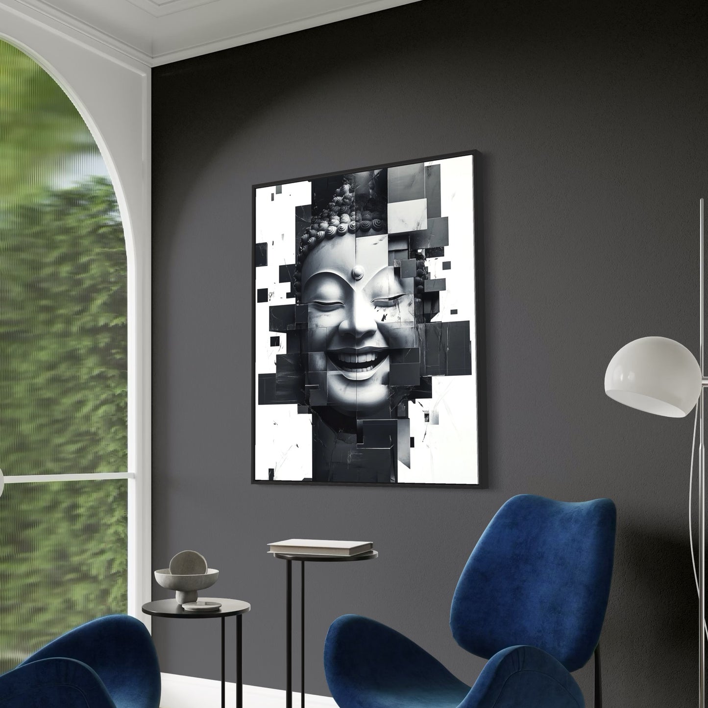 Fragmented Buddha Canvas Print 80x60cm