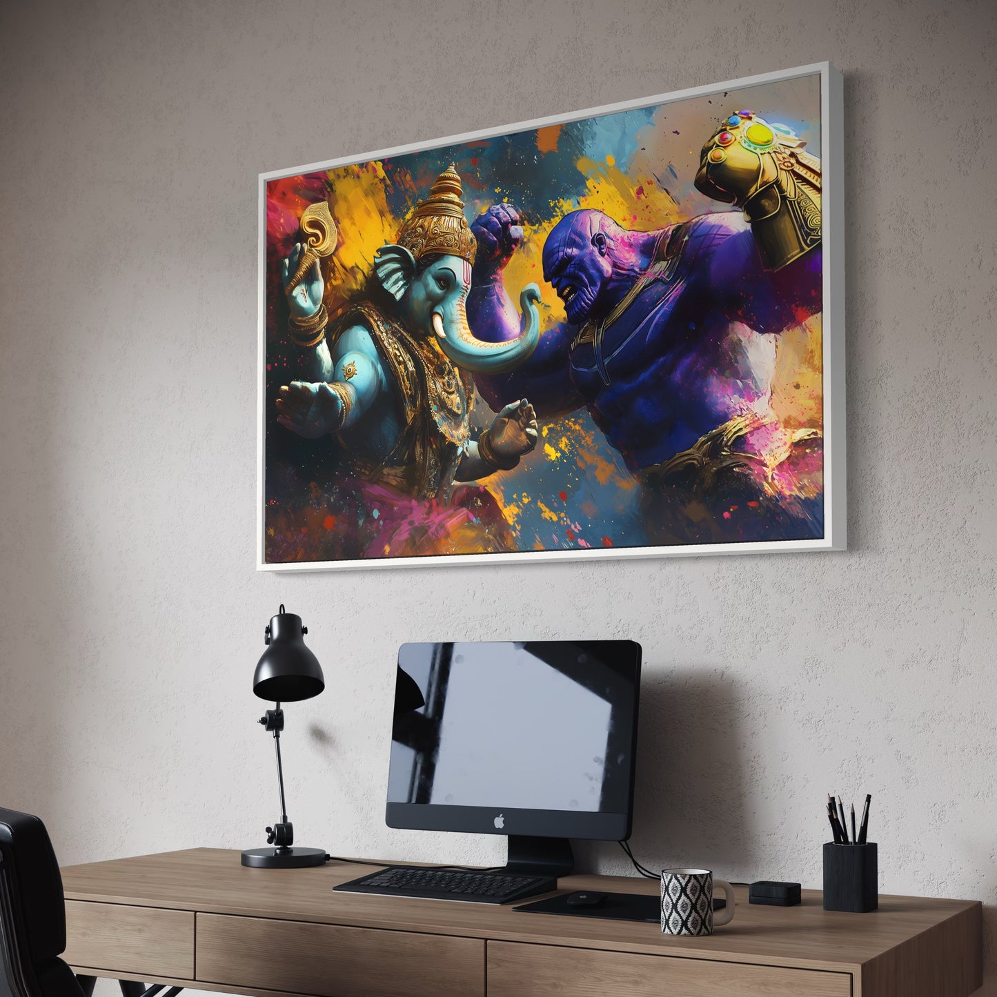 Ganesh vs Thanos A3 Poster Print