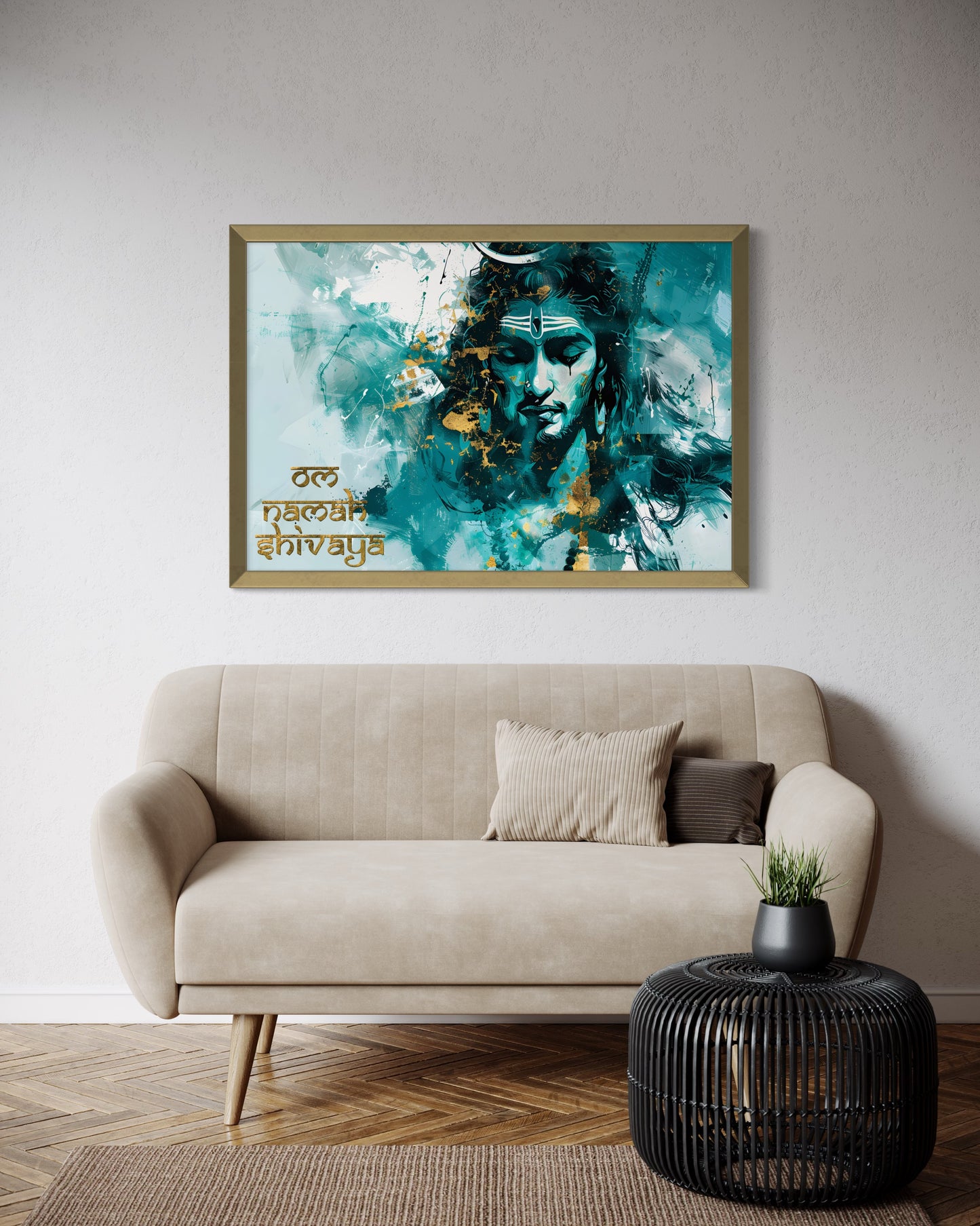 Lord Shiva Art Print : The Teal Radiance