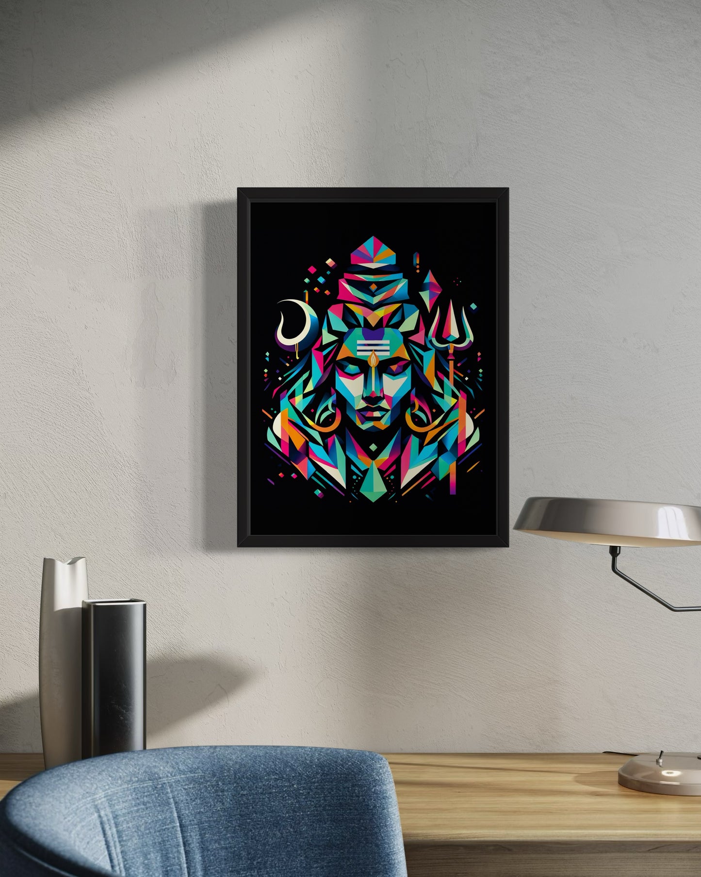 Shiva A3 Art Print : Geometric Aura