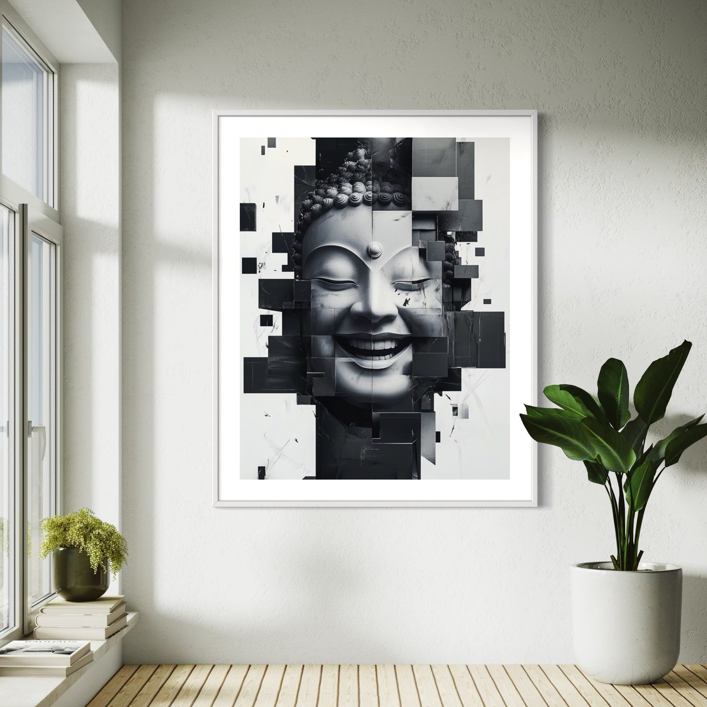 Fragmented Buddha Canvas Print 80x60cm