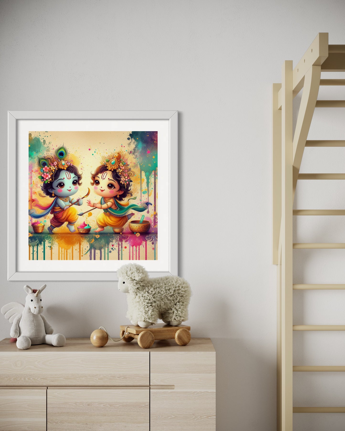 Mini Radha Krishna - Kids Kanvas