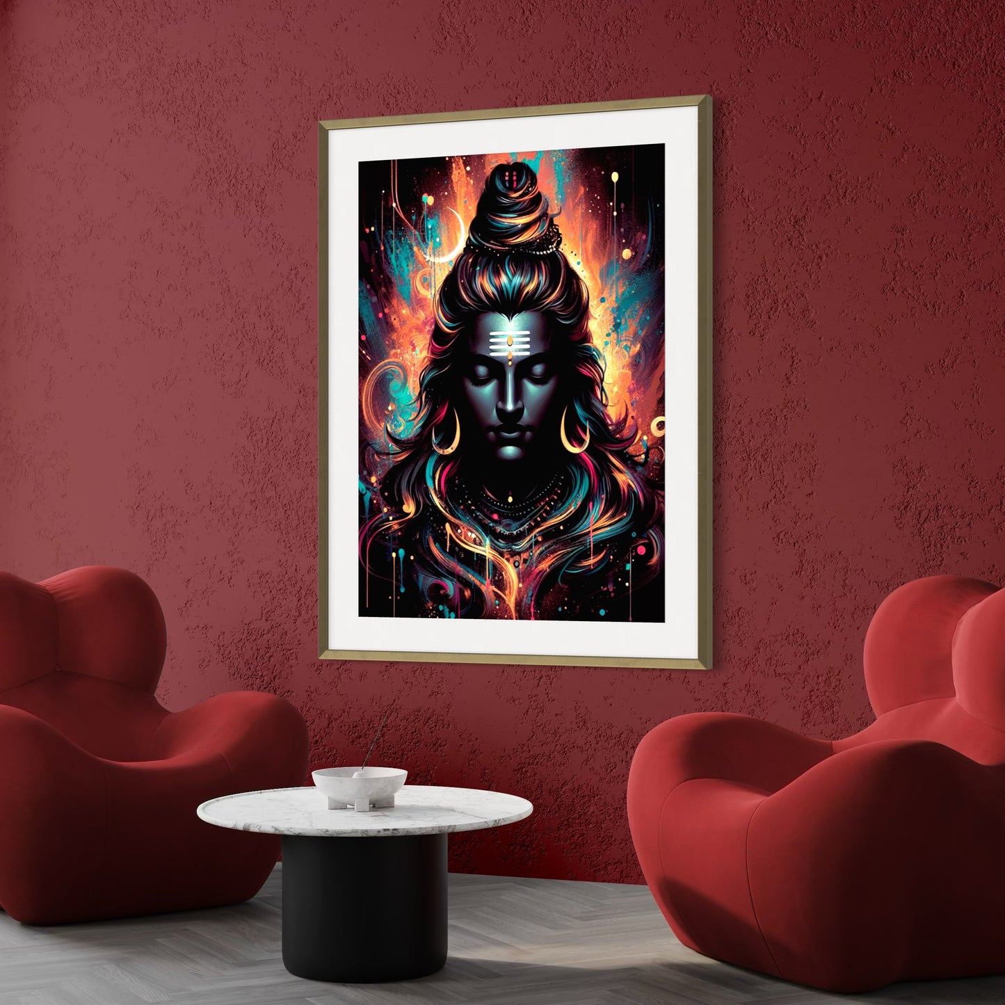 Colourful shiva