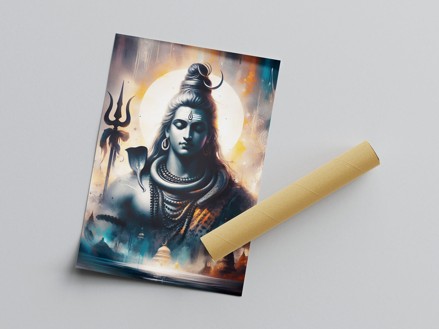 Lord Shiva Art : Awakening the Cosmos - A2 Art Poster Print