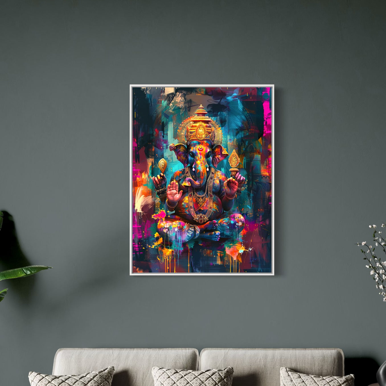 Ganesh Wall Art : Luminescent Grace