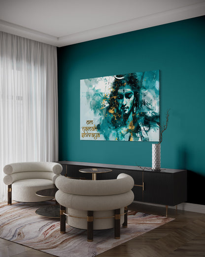 Lord Shiva Art Print : The Teal Radiance