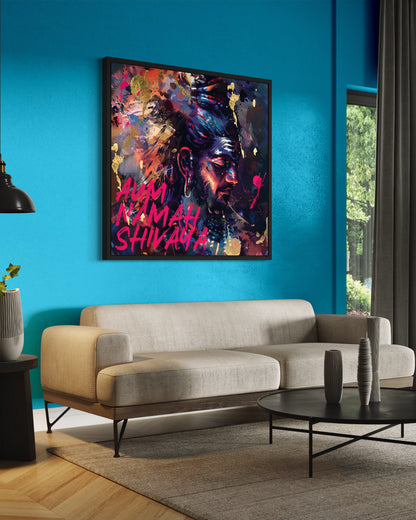 Vibrant Shiva Wall Art - Eternal Calm of Mahadev