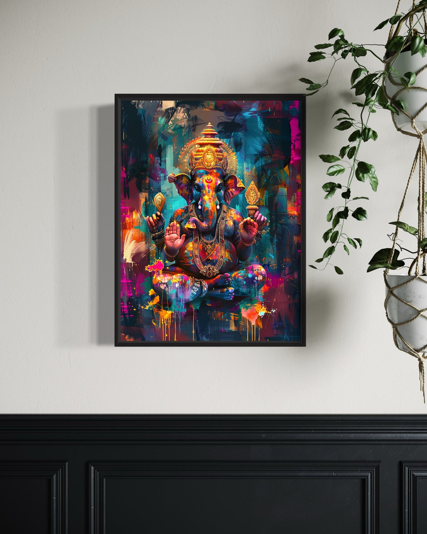 Ganesh Wall Art : Luminescent Grace