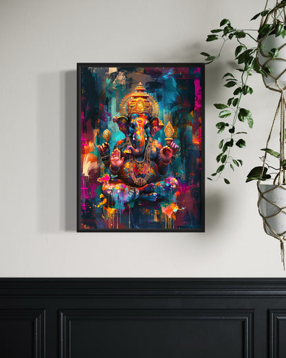 Ganesh Wall Art : Luminescent Grace