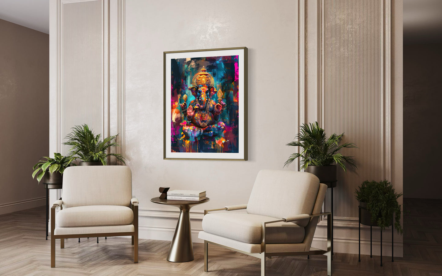Ganesh Wall Art : Luminescent Grace