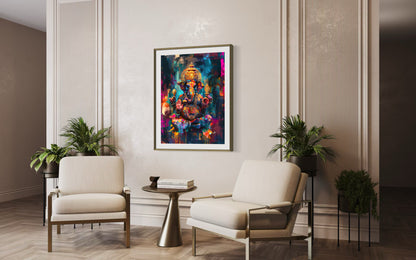 Ganesh Wall Art : Luminescent Grace