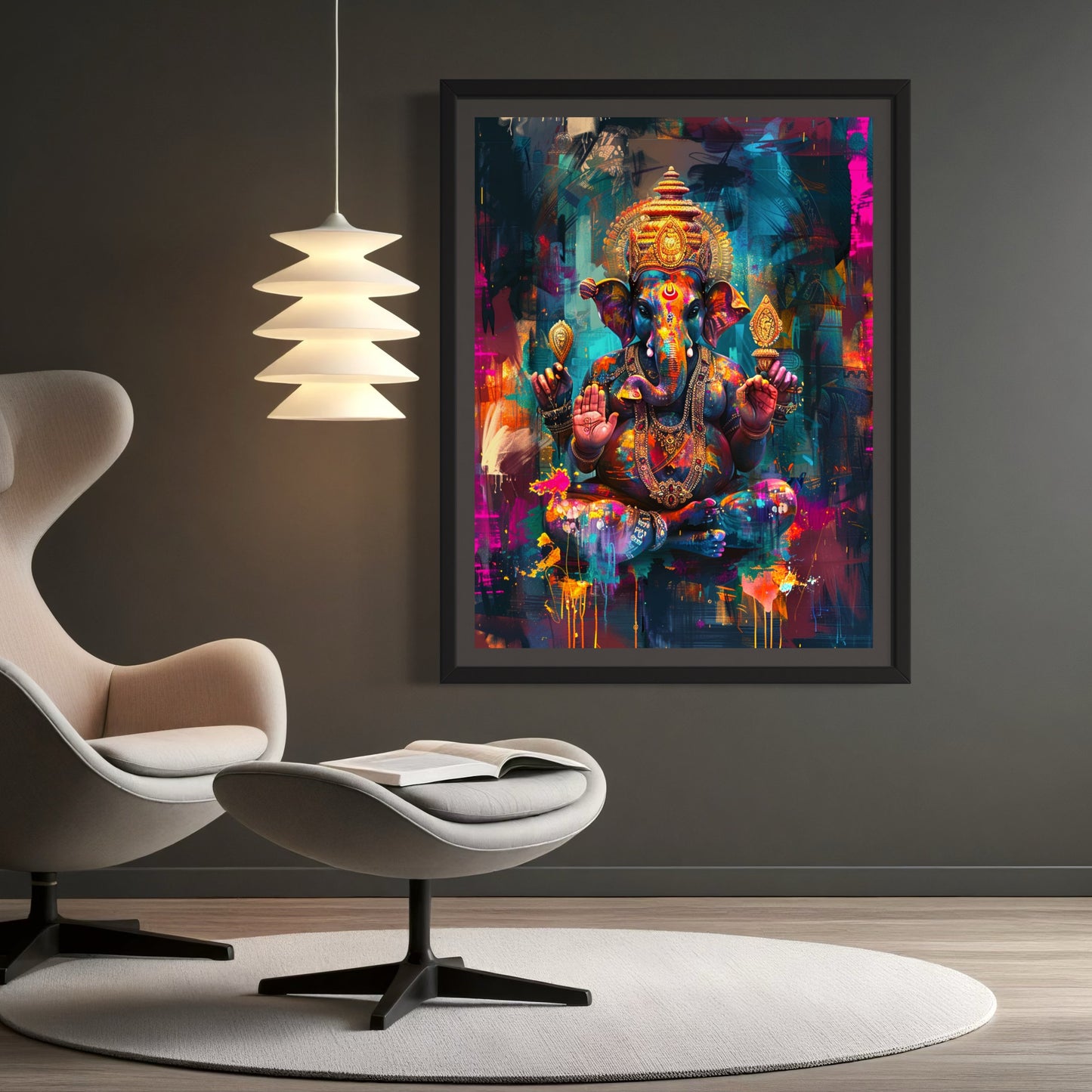 Ganesh Wall Art : Luminescent Grace