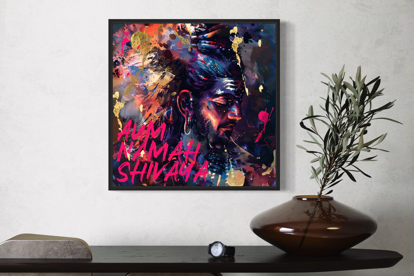 Vibrant Shiva Wall Art - Eternal Calm of Mahadev