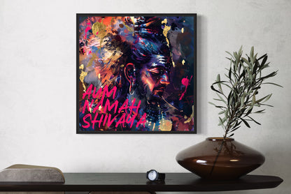 Vibrant Shiva Wall Art - Eternal Calm of Mahadev