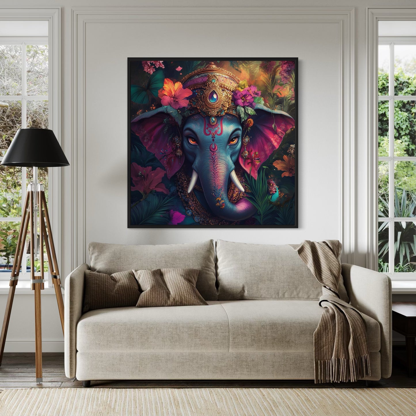 Ganesha Wall Art : Ganesh's Enchanted Jungle
