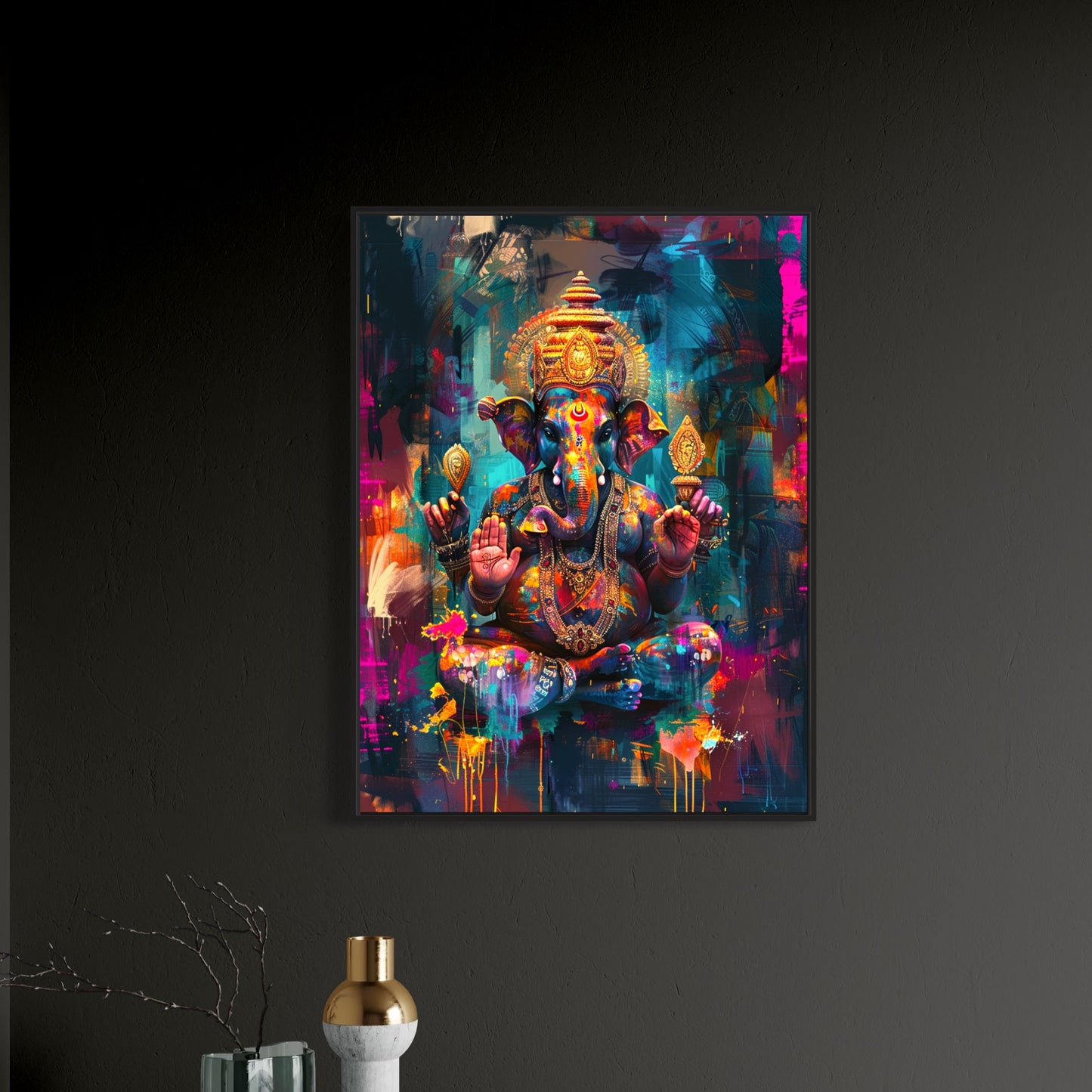 Ganesh Wall Art : Luminescent Grace