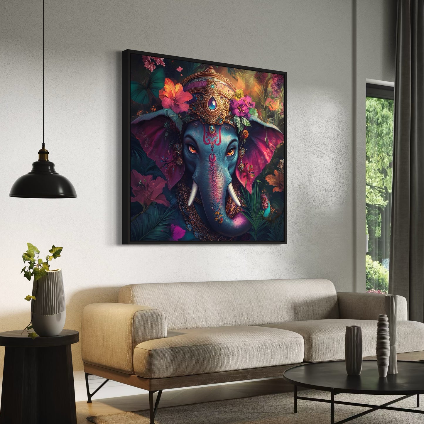 Ganesha Wall Art : Ganesh's Enchanted Jungle
