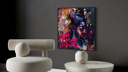 Vibrant Shiva Wall Art - Eternal Calm of Mahadev