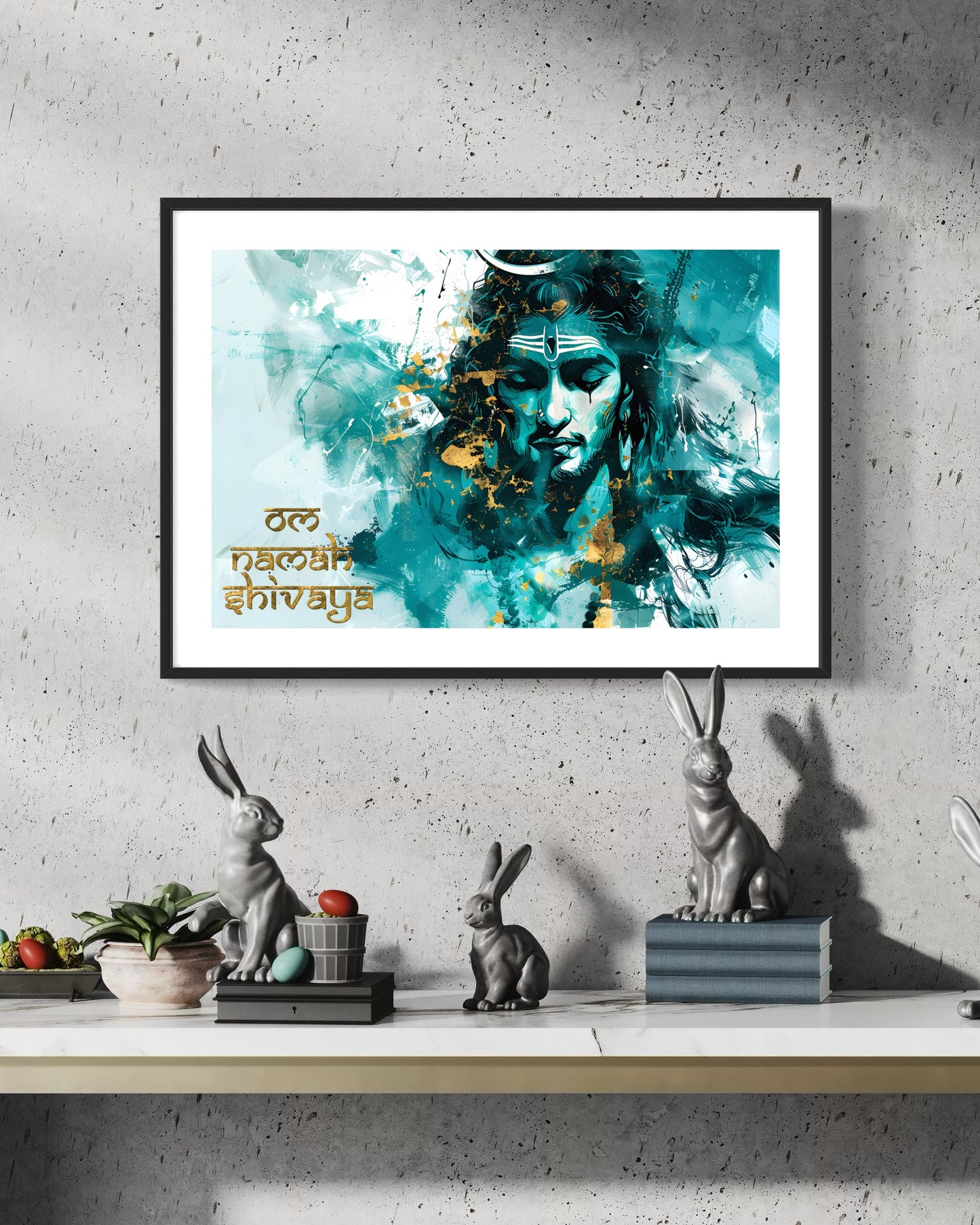 Lord Shiva Art Print : The Teal Radiance