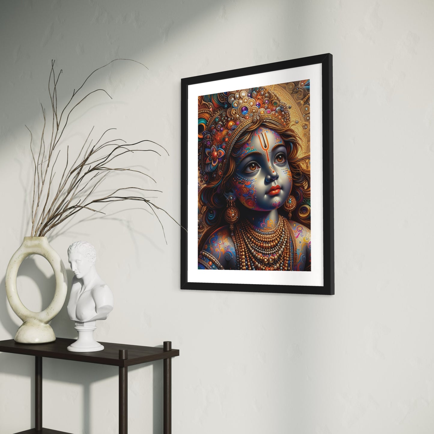 Baby Krishna Art Print A3