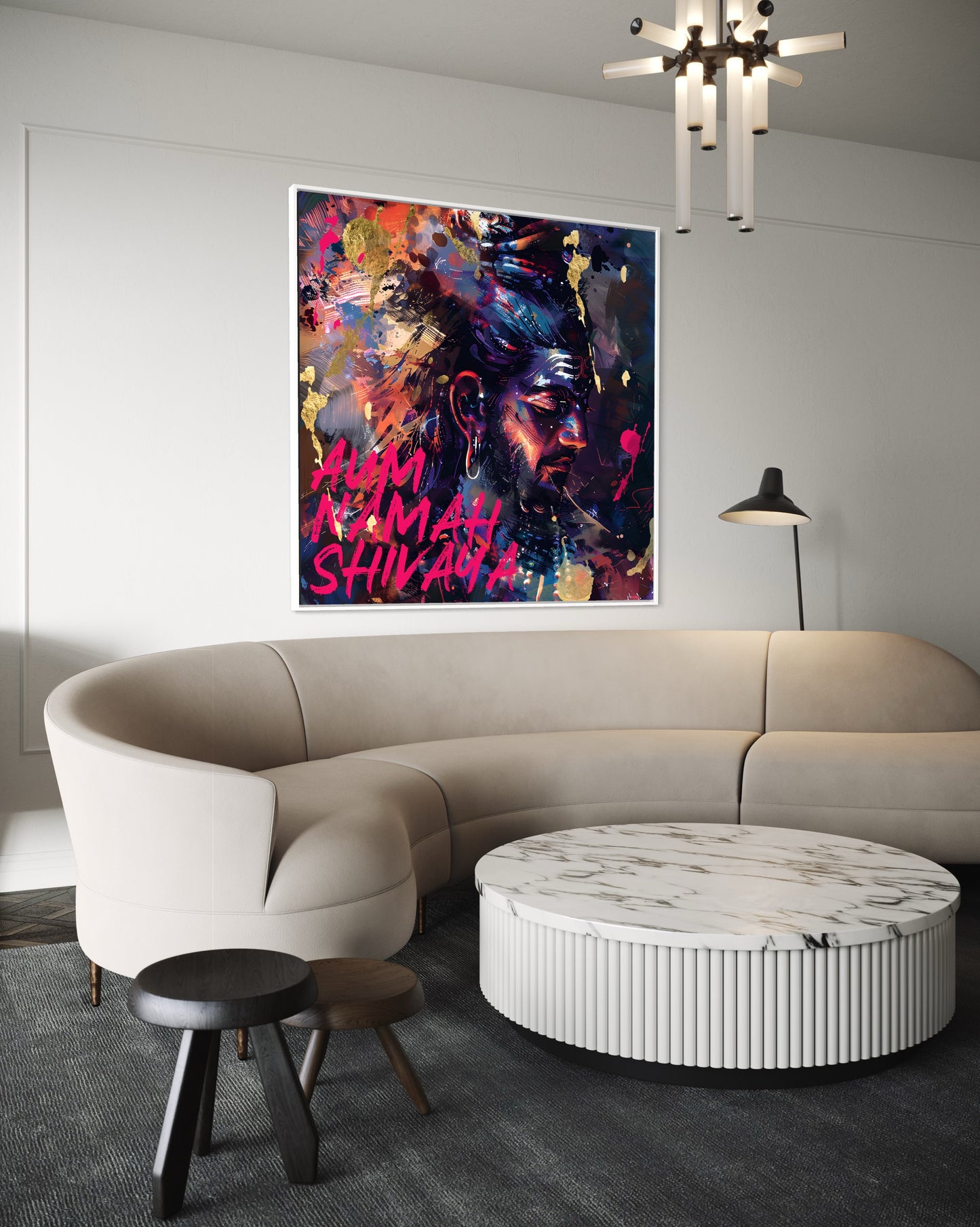 Vibrant Shiva Wall Art - Eternal Calm of Mahadev