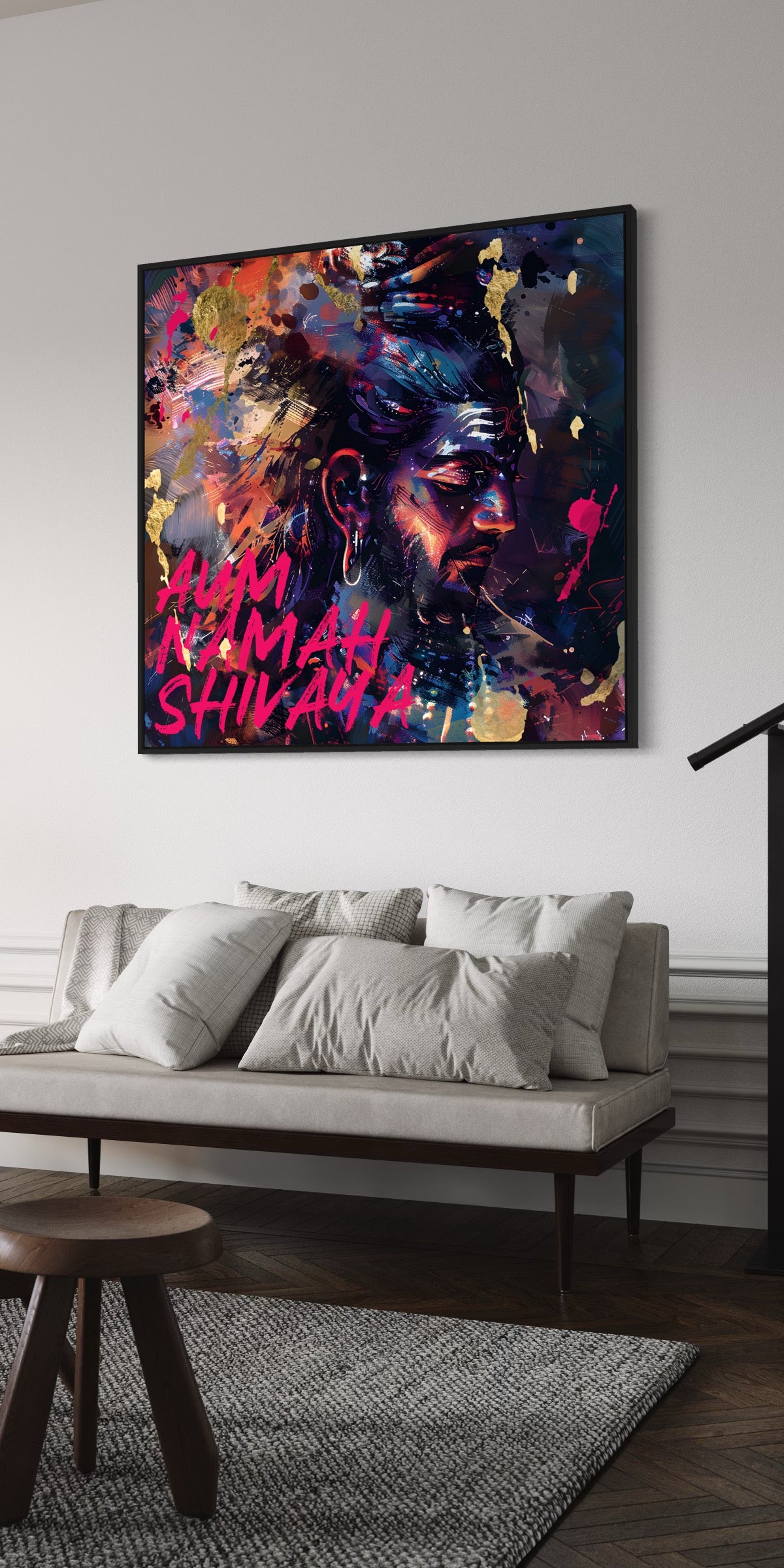 Vibrant Shiva Wall Art - Eternal Calm of Mahadev