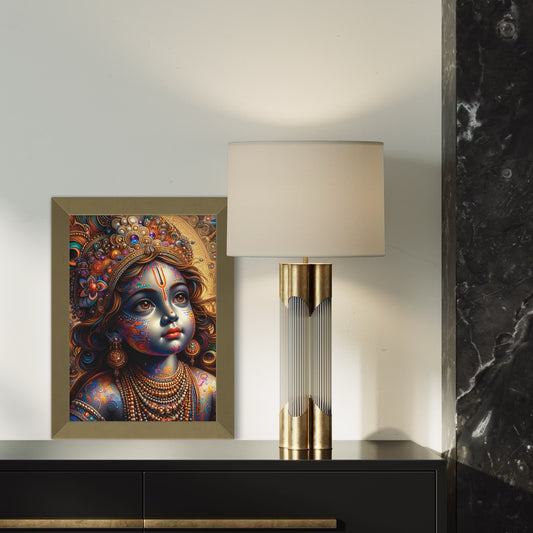 Baby Krishna Art Print A3