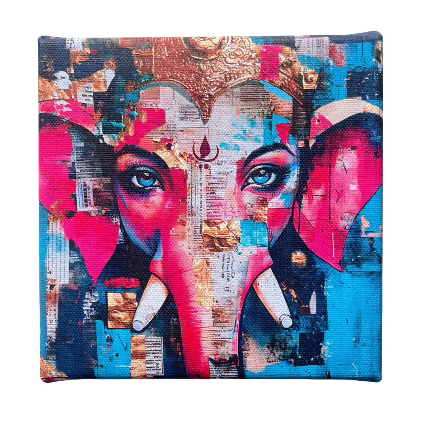 Canvas print of a colorful Ganesh with artistic design