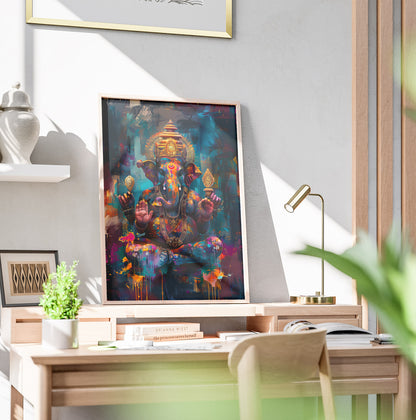 Ganesh A2 Art Print - Luminescent Grace